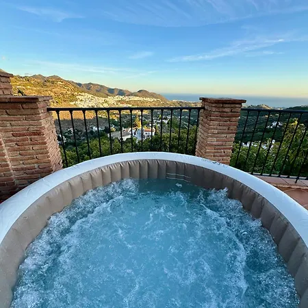 Villa En Frigiliana Con Piscina, Jacuzzi Y Espectaculares Vistas Exterior photo