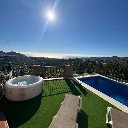 Villa En Frigiliana Con Piscina, Jacuzzi Y Espectaculares Vistas Exterior photo